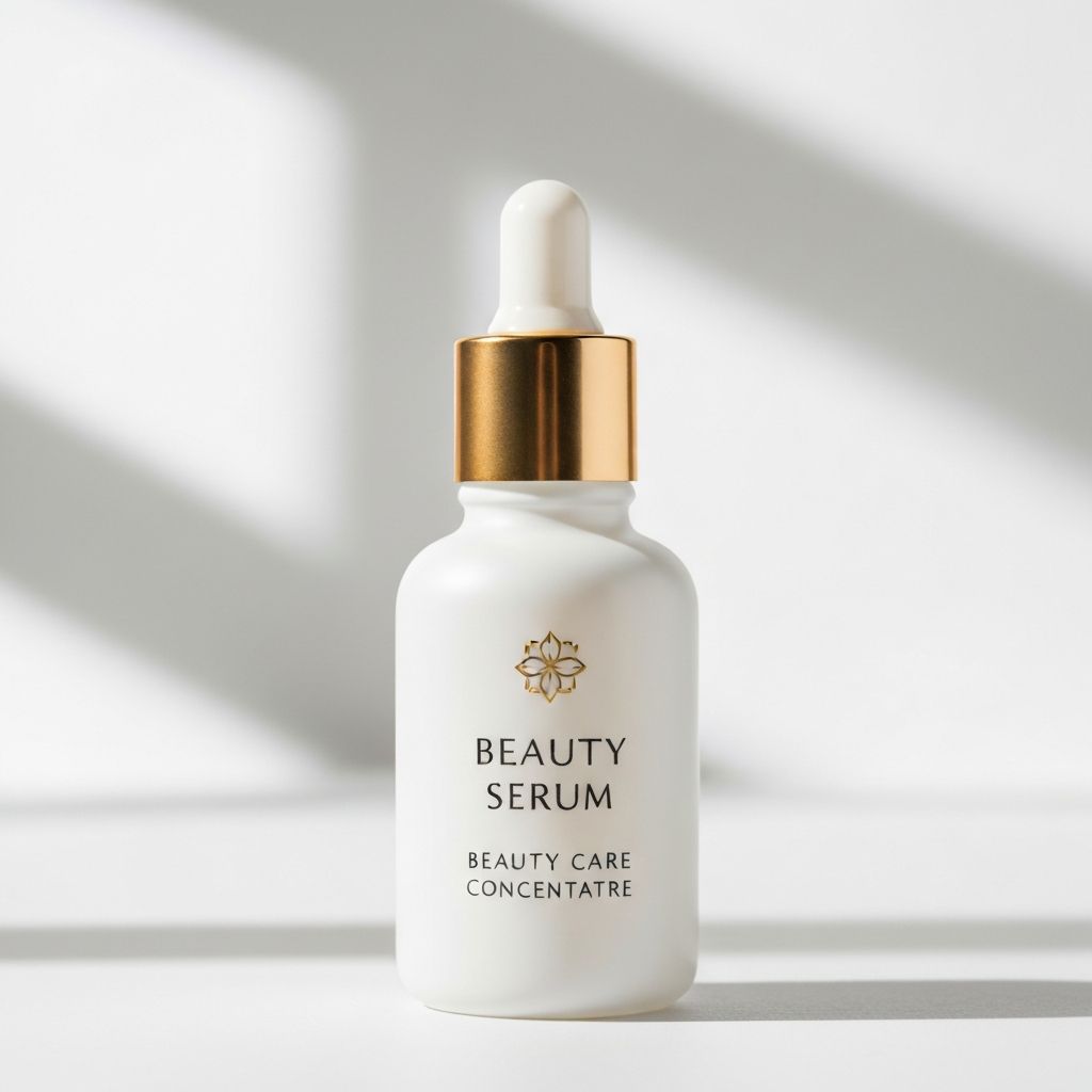 Prémium szépségtermék aranyszínű szérummal és csepegtetővel